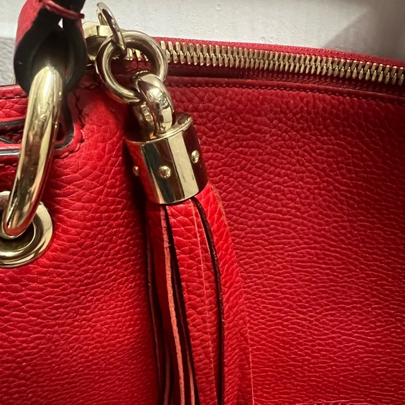 Gucci Soho Convertible Hobo Leather Large Red - Picture 6 of 13
